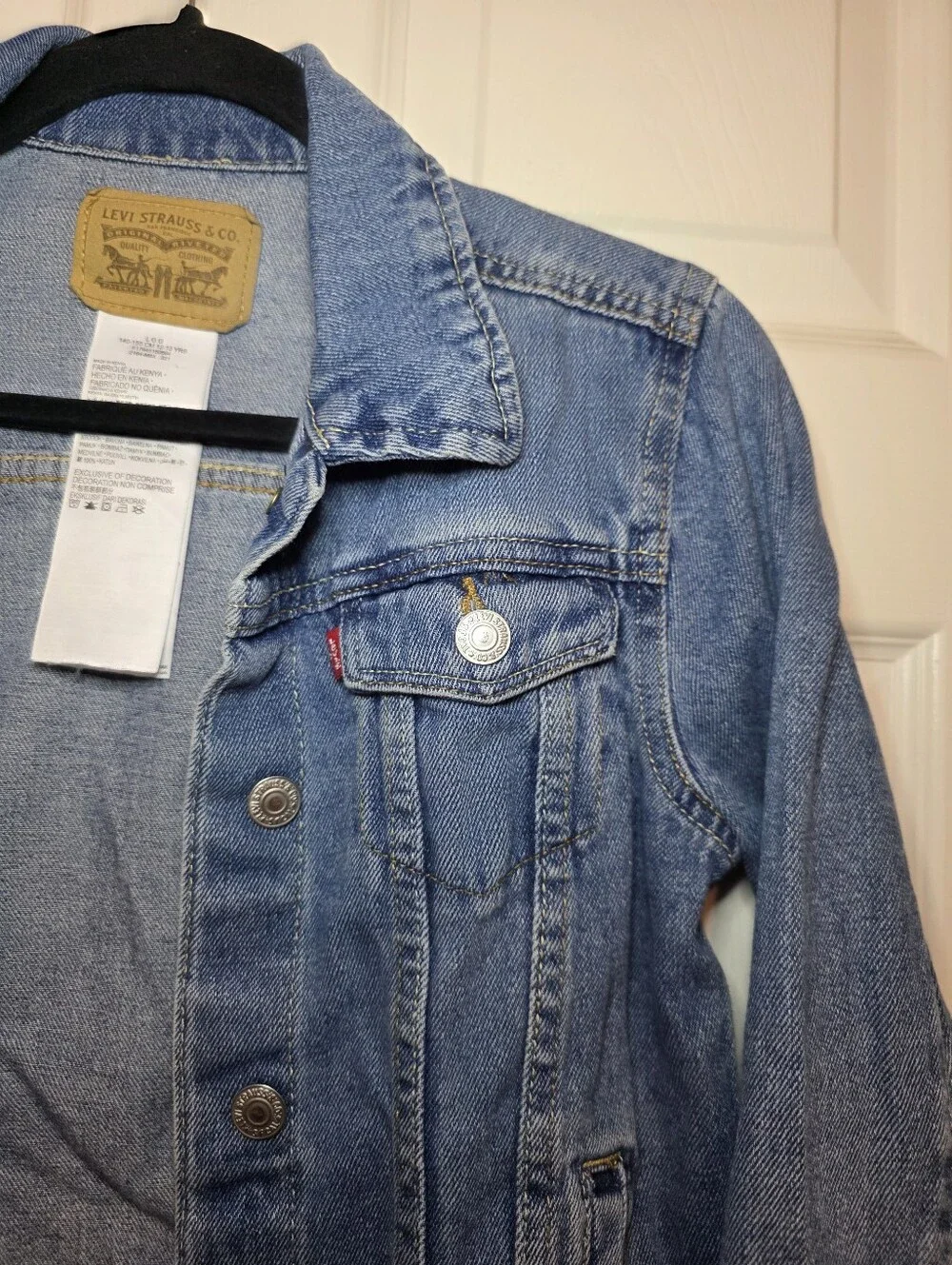 Levi Strauss Jean Trucker Jacket Youth Large 12-13 Yrs Levi’s Unisex Denim